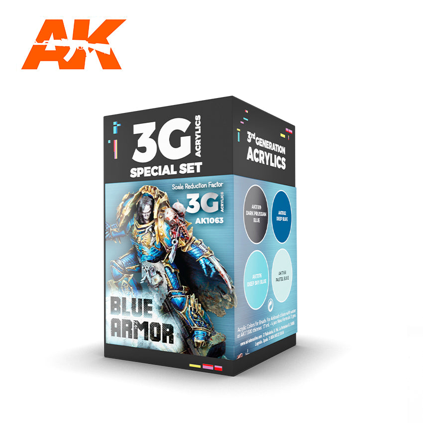 AK Interactive Wargame Set Blue Armor | 8435568328501