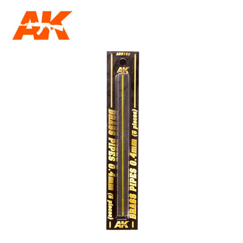 AK Interactive BRASS PIPES 0.4mm, 5 units | 8435568307094
