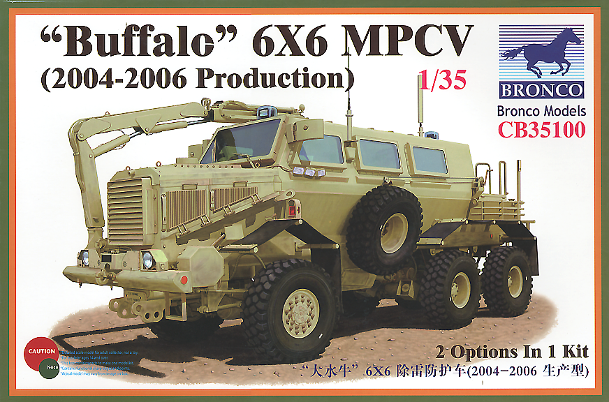 Bronco Models 1/35 Buffalo 6x6 MPCV (2004-2006 Prod.) Armoured Car | 4544032689179