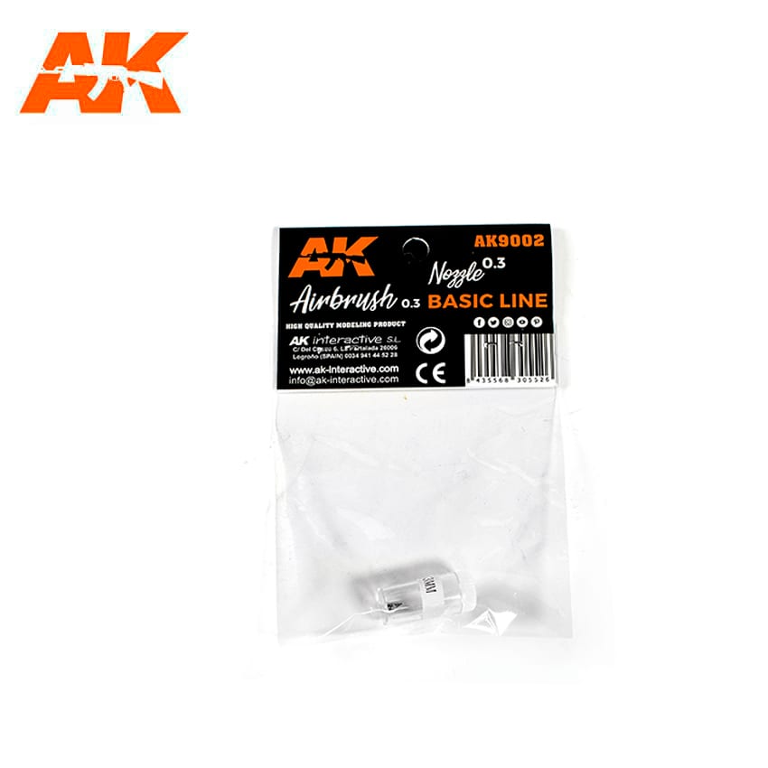 AK Interactive Airbrush Basic Line 0.3mm Nozzle | 8435568305526