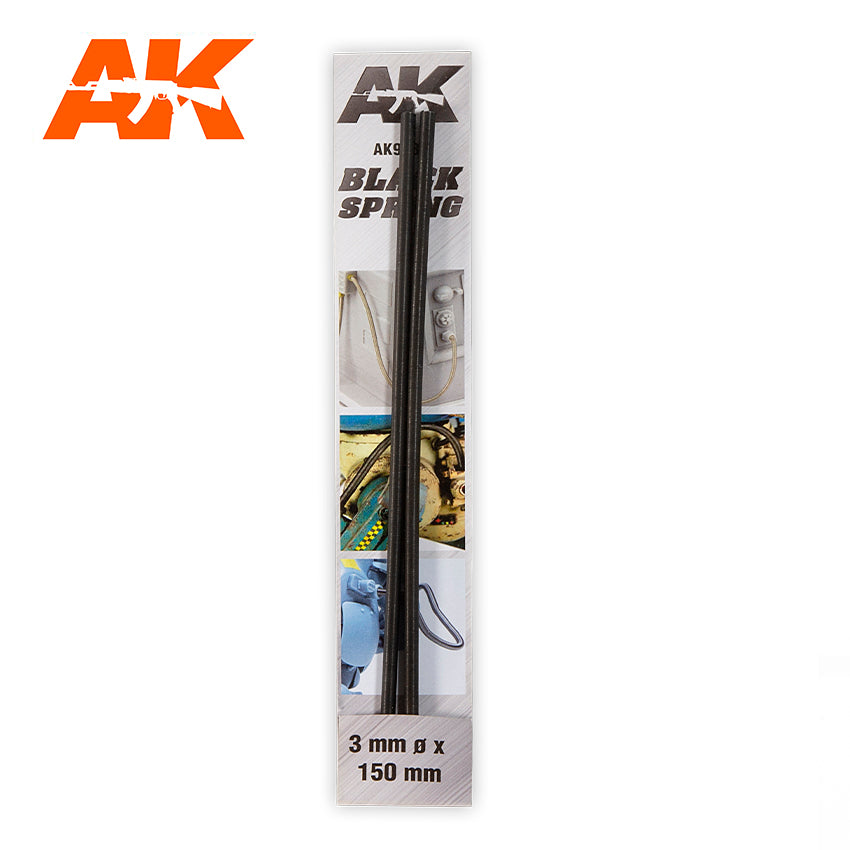 AK Interactive Black Spring 3mm | 8435568326309