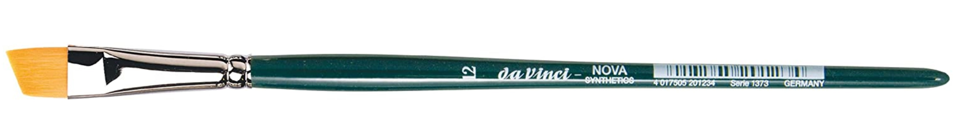 Da Vinci NOVA Series 1373, synthetic brush with slanting edge, finest golden synthetic fibre, Size:12 | 4017505201234