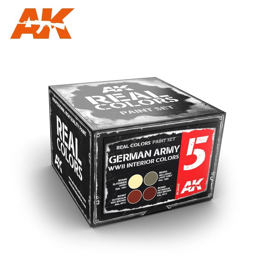 AK Interactive Real Colors German Army WWII Interior Colors Set | 8436564924247
