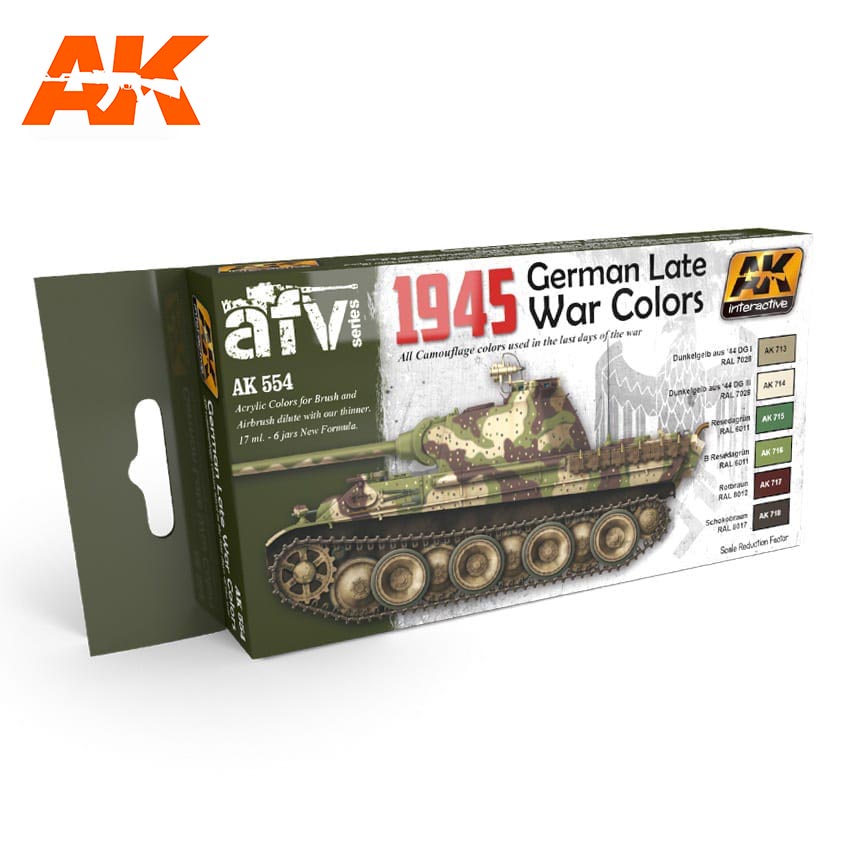 AK Interactive 1945 German Late War Colors Set | 8436535575546