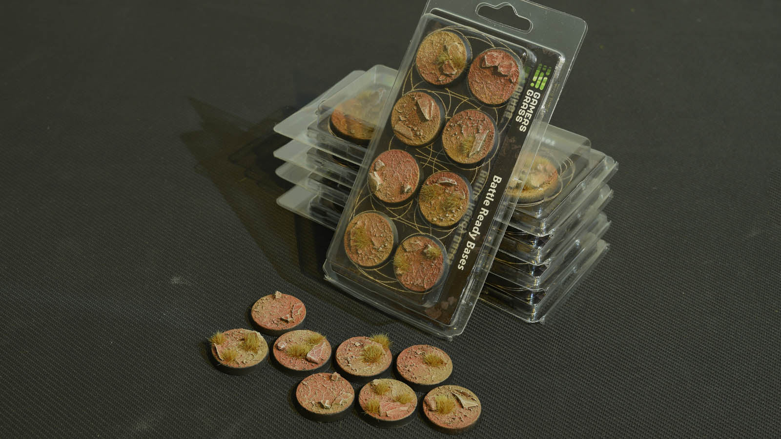 Gamers Grass Battle Ready Bases - Badlands - Round 32mm (x8) | 738956788801