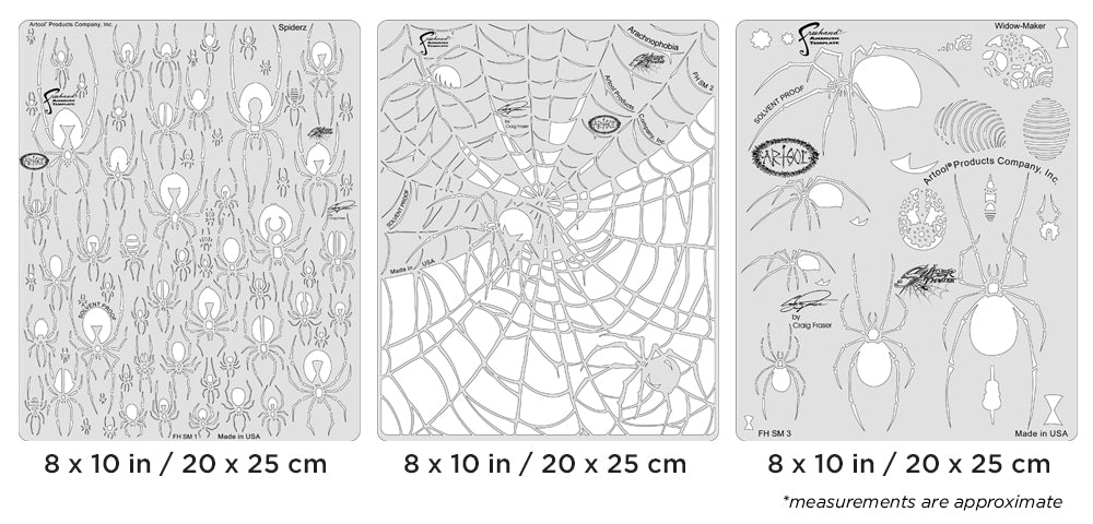 IWATA Artool Spider Master Set Freehand Airbrush Template by Craig Fraser | 758240150787