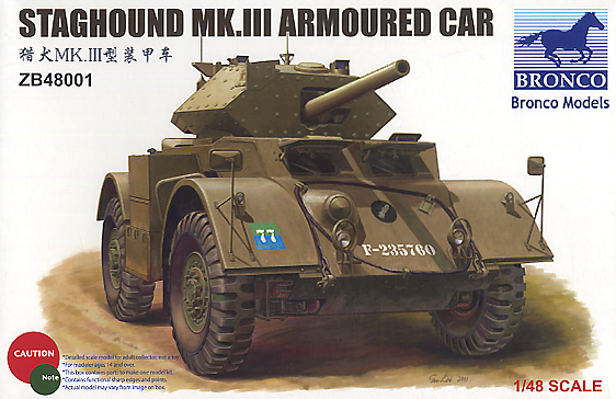 Bronco Models 1/48 Staghound MK.III Armoured Car | 4544032688745