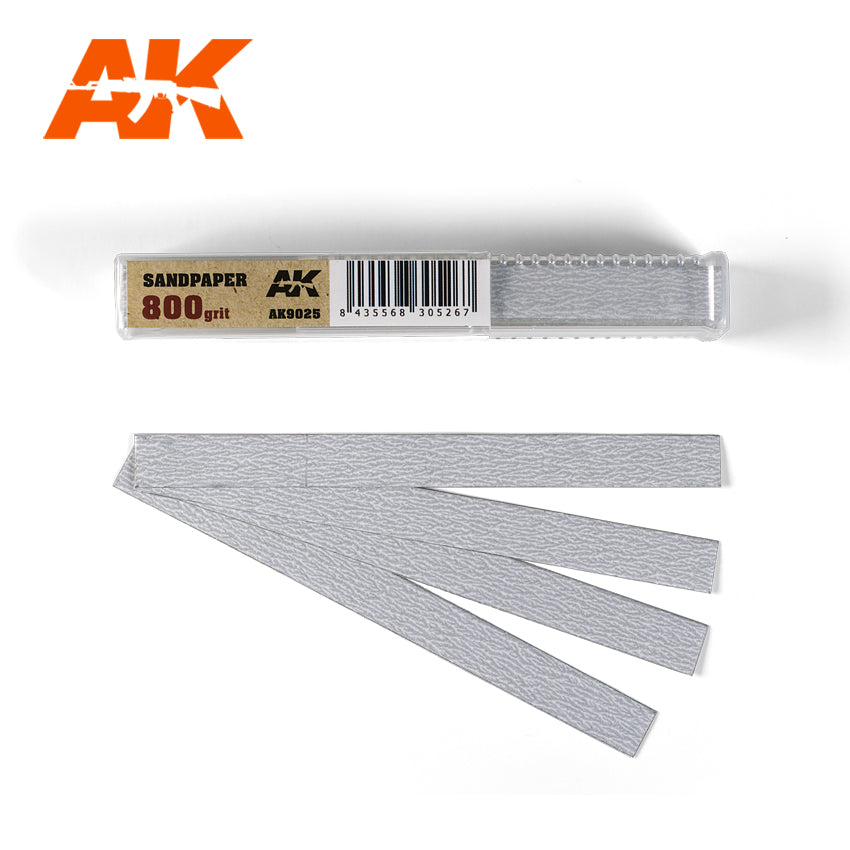 AK Interactive Dry Sandpaper 800 grit x 50 units | 8435568305267