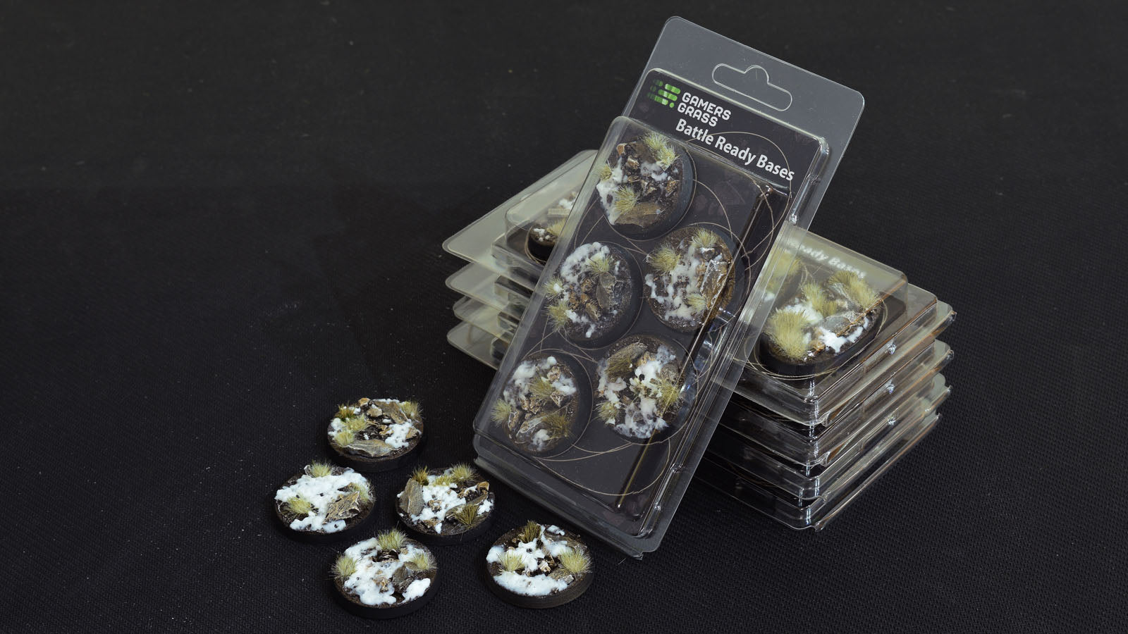 Gamers Grass Battle Ready Bases - Winter - Round 40mm (x5) | 738956788276