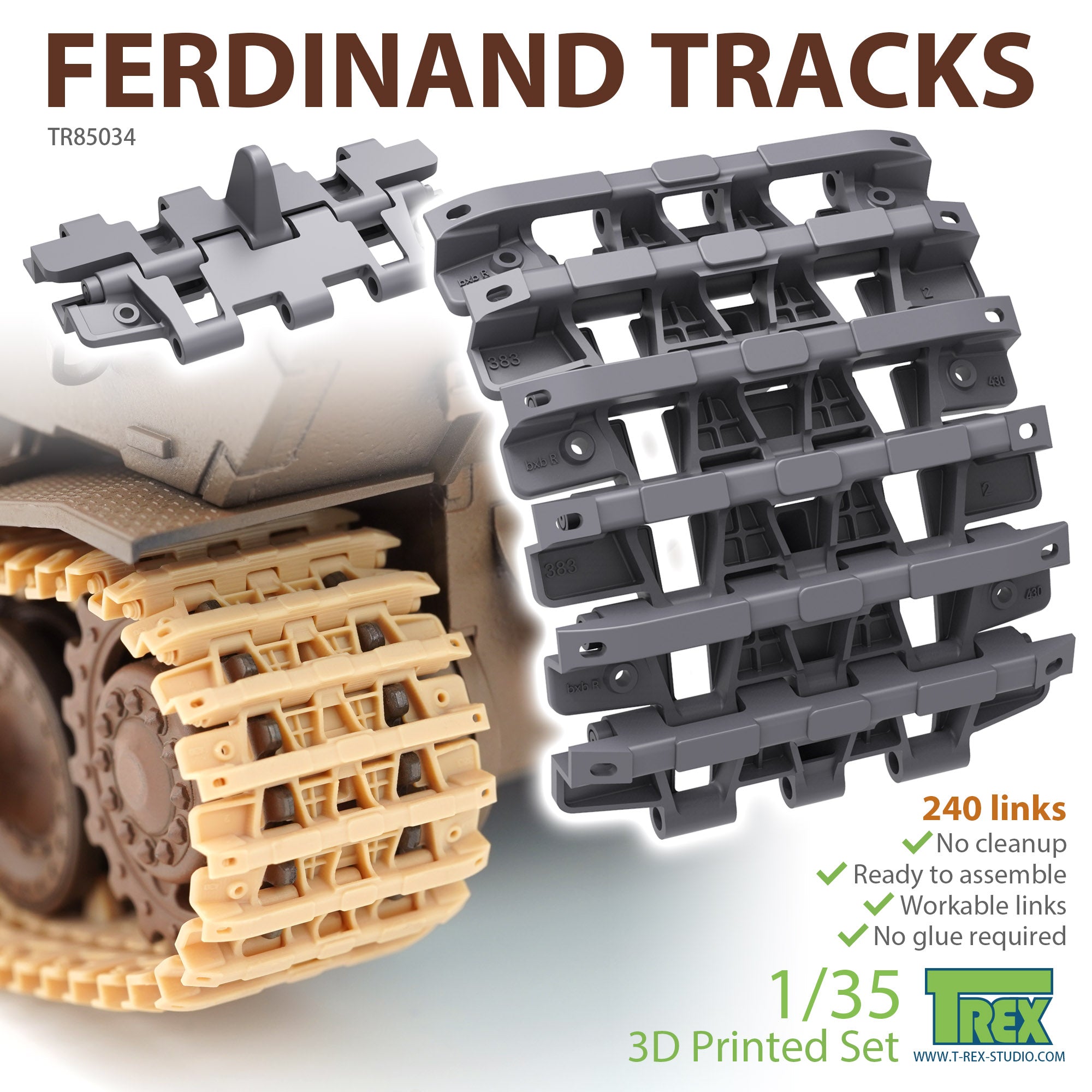 T-Rex Studio 1/35 Ferdinand Tracks | 6973984751364
