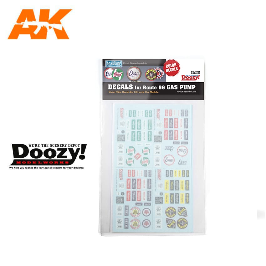 Doozy 1/24 Decals For Route 66 Gas Pump | 8435568306196
