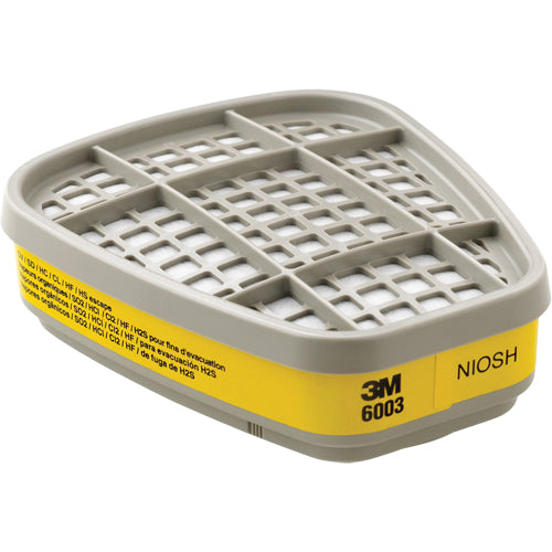 3M 6000 Series Gas/Vapour Respirator Cartridges, 6003 Organic Vapor/Acid Gas - 2 Count | 51131070479