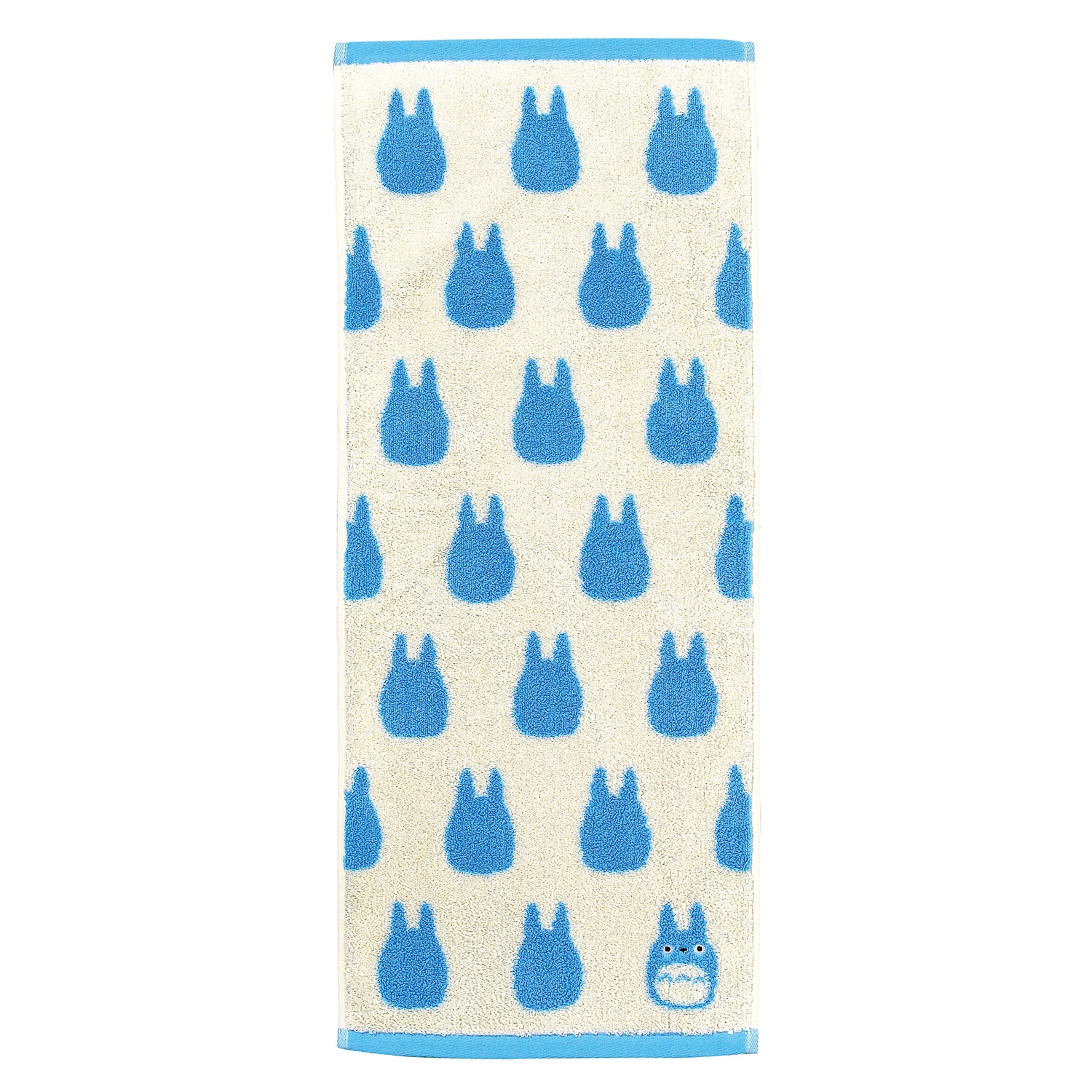 Marushin Studio Ghibli Silhouette Towel Series Medium Blue Totoro - (Face Towel) 'My Neighbor Totoro', Size: 13" x 31.5" | 4992272573015