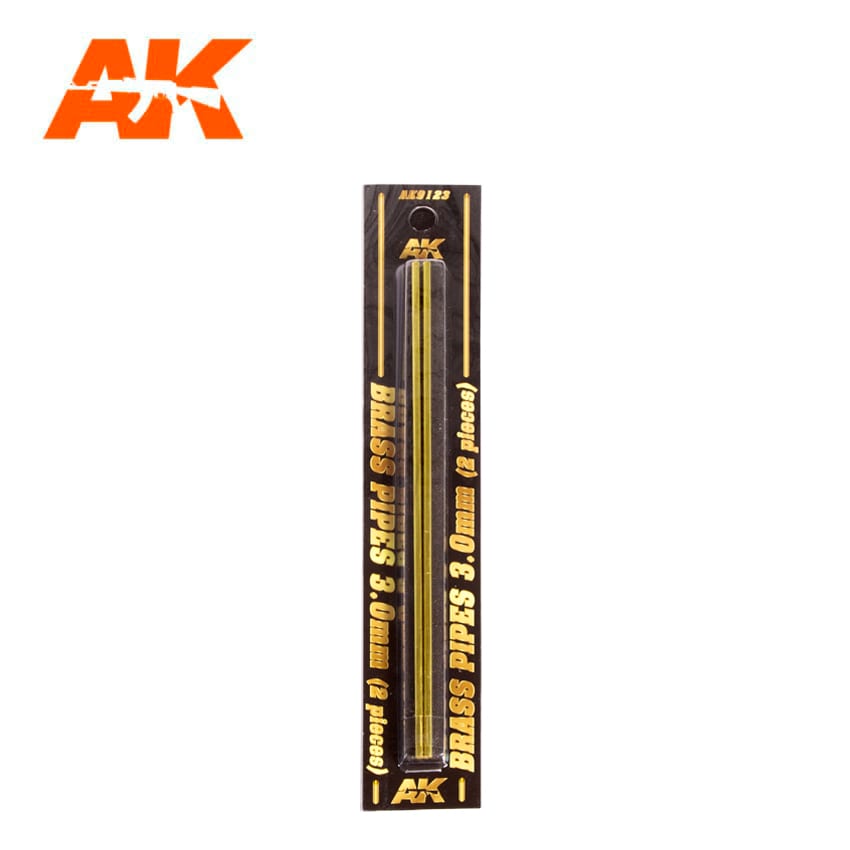 AK Interactive BRASS PIPES 3.0mm, 2 units | 8435568307292