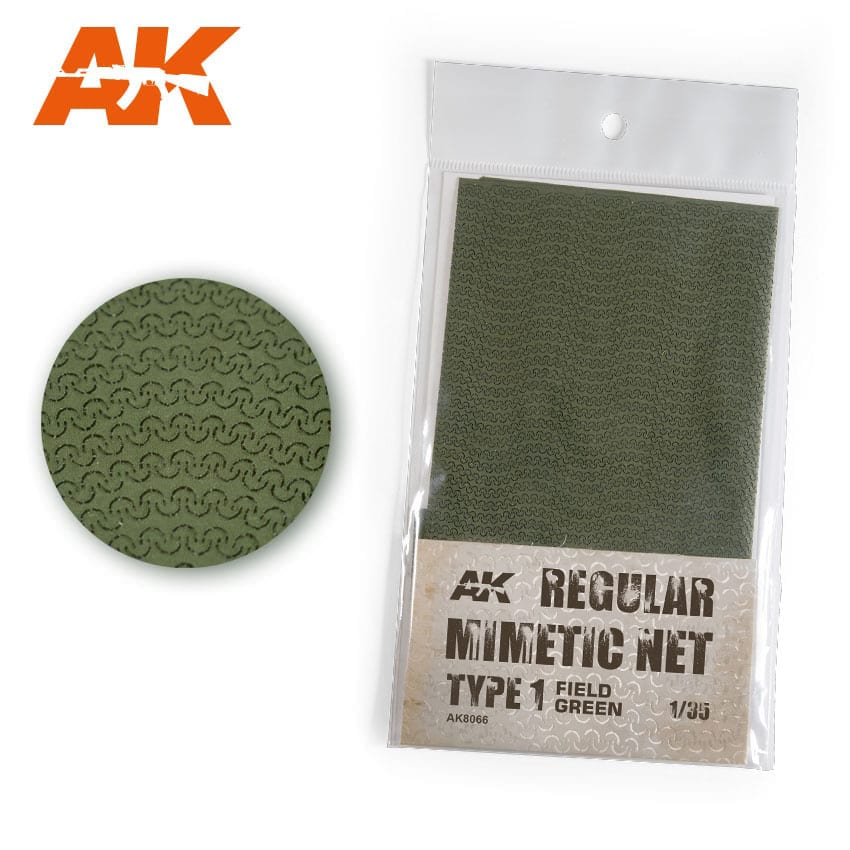 AK Interactive Regular Camouflage Net Type 1 Field Green | 8435568300323