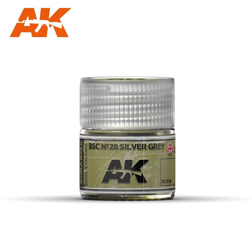 AK Interactive Real Colors BSC No28 Silver Grey 10ml | 8436564922694