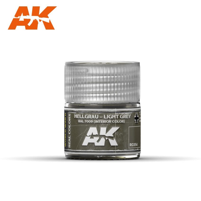 AK Interactive Real Colors Hellgrau-Light Grey RAL7009 (interior color) 10ml | 8436564922878