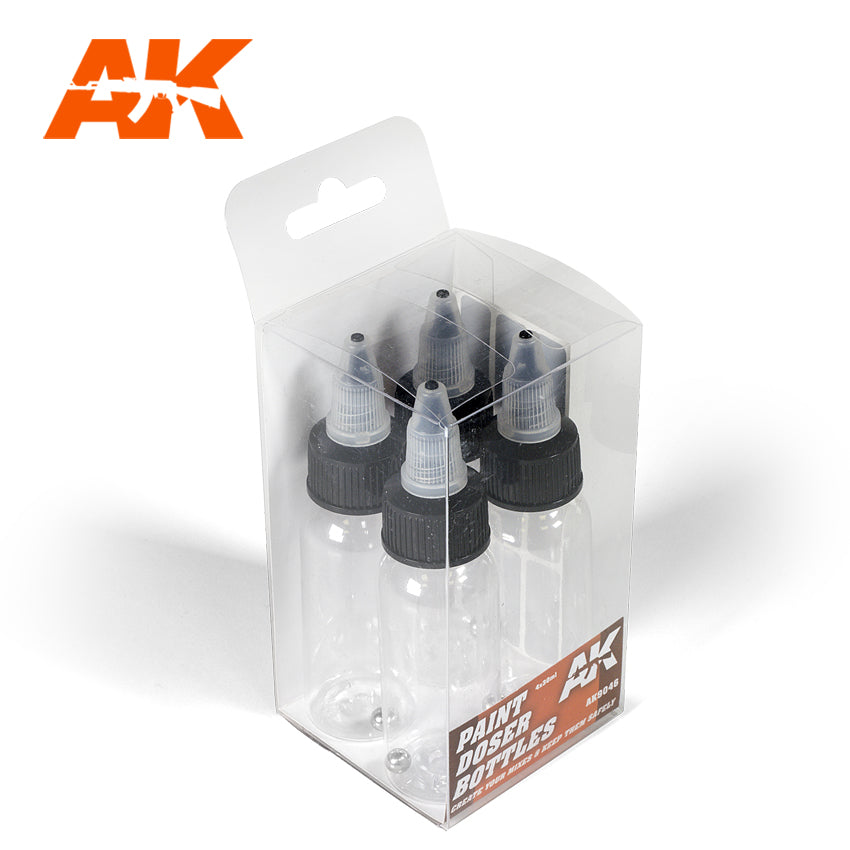 AK Interactive Paint Doser Bottles 4x30ml | 8435568305649