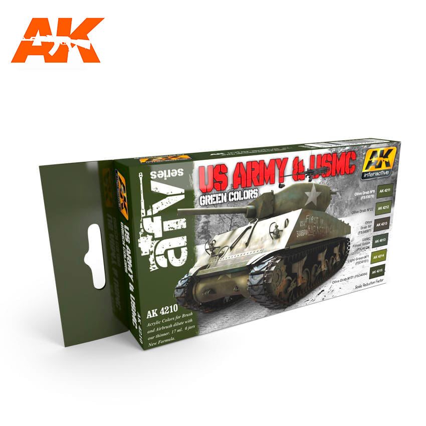 AK Interactive US Army & USMC Green Colors