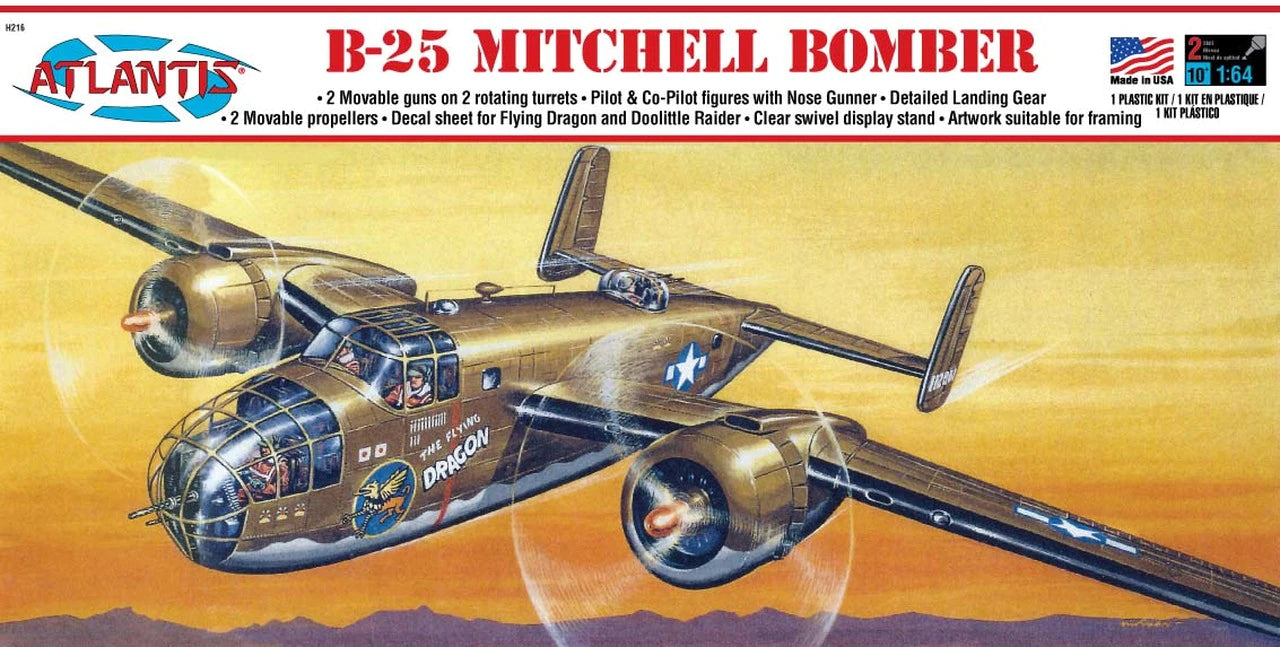 Atlantis 1/64 B-25 Mitchell Bomber 2n1 | 850002740110