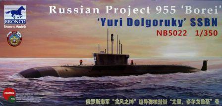 Bronco Models 1/350 Russian Project 955 Borei Yuri Dolgoruky SSBN | 4544032690137
