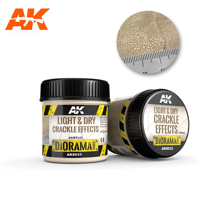AK Interactive Light & Dry Crackle Effects - 100ml (Acrylic) | 8436564921154