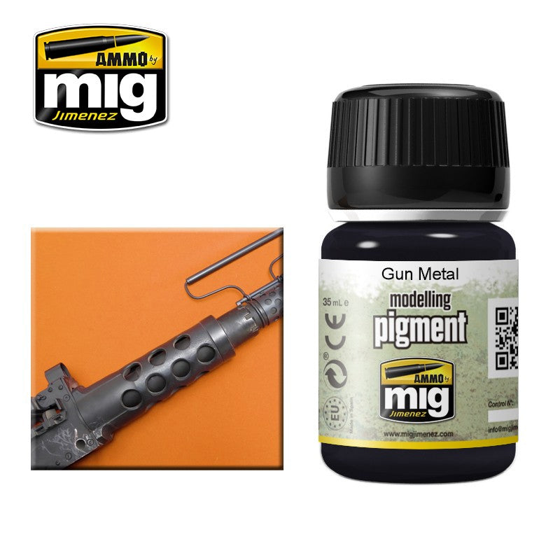 Ammo Mig Gun Metal Pigment | 8432074030096