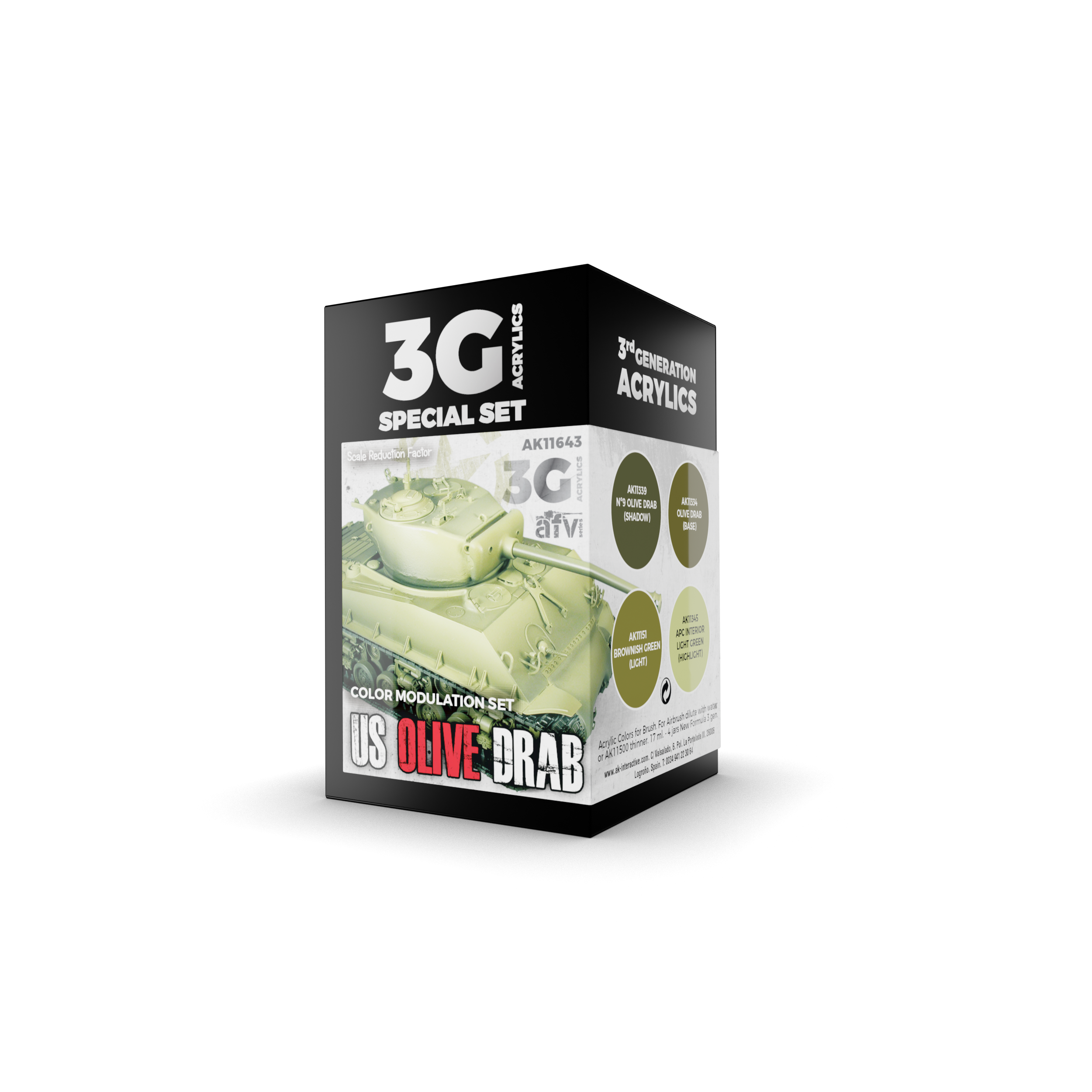AK Interactive 3G Modulation US Olive Drab | 8435568310650