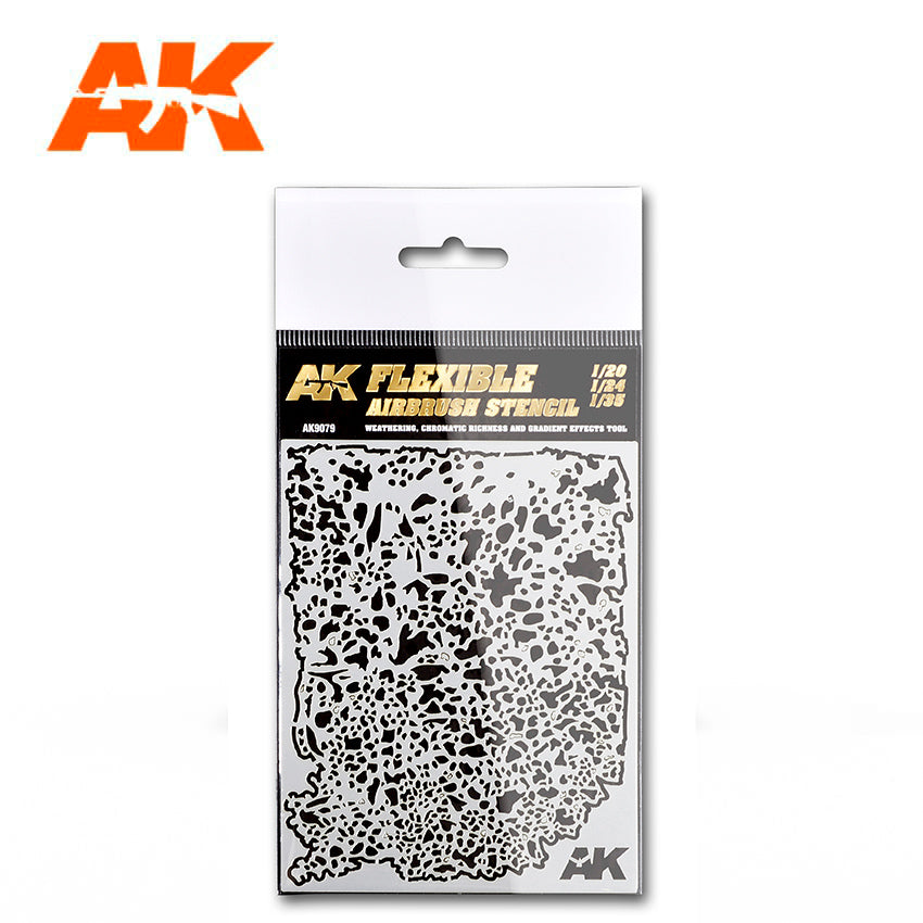 AK Interactive Flexible Airbrush Stencil 1/20, 1/24, 1/35 | 8435568306806