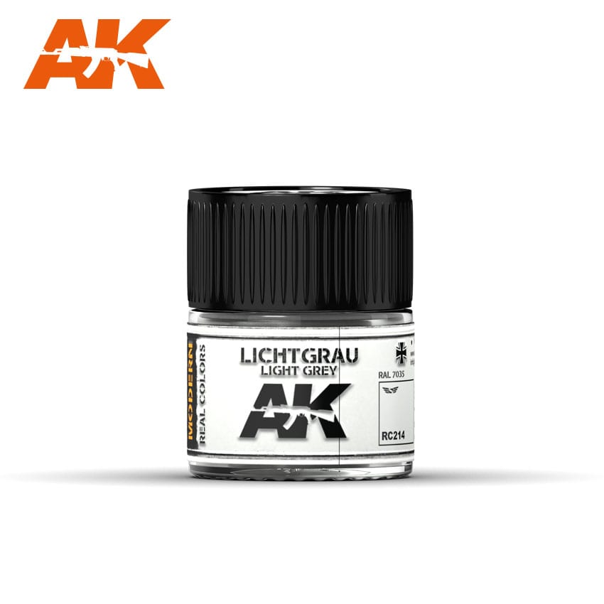 AK Interactive Real Colors Lichtgrau-Light Grey RAL 7035 10ml | 8436564925152