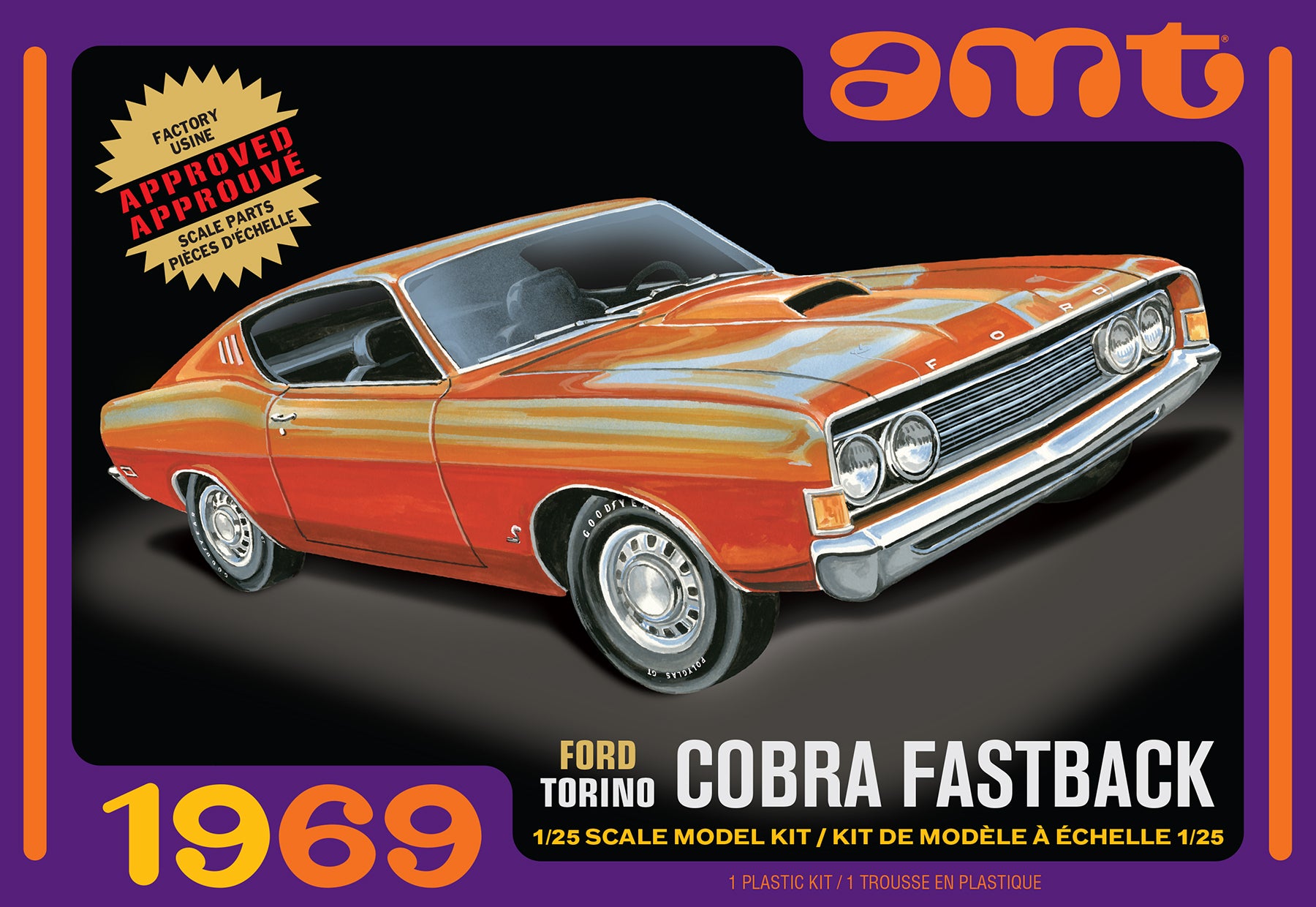 AMT 1/25 1969 Ford Torino Cobra Fastback 2T | 849398043370