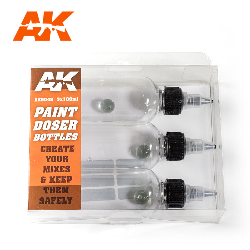 AK Interactive Paint Doser Bottles 3x100ml | 8435568305663