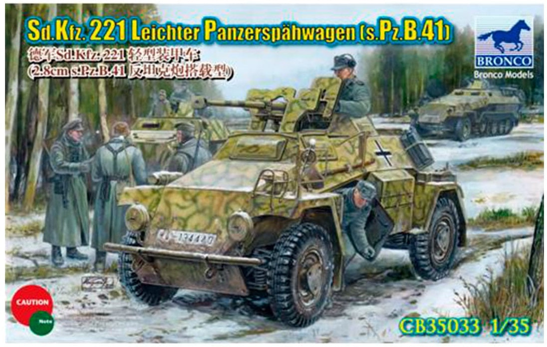 Bronco Models 1/35 Sd.Kfz.221 Leichter Panzerspahwagen (s.Pz.B.41) Armoured Car | 4544032659547