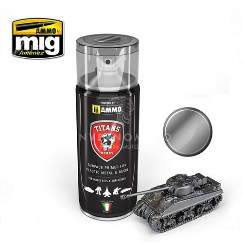 Titans Hobby Gun Metal Primer, 400ml Spray | 7426842921298