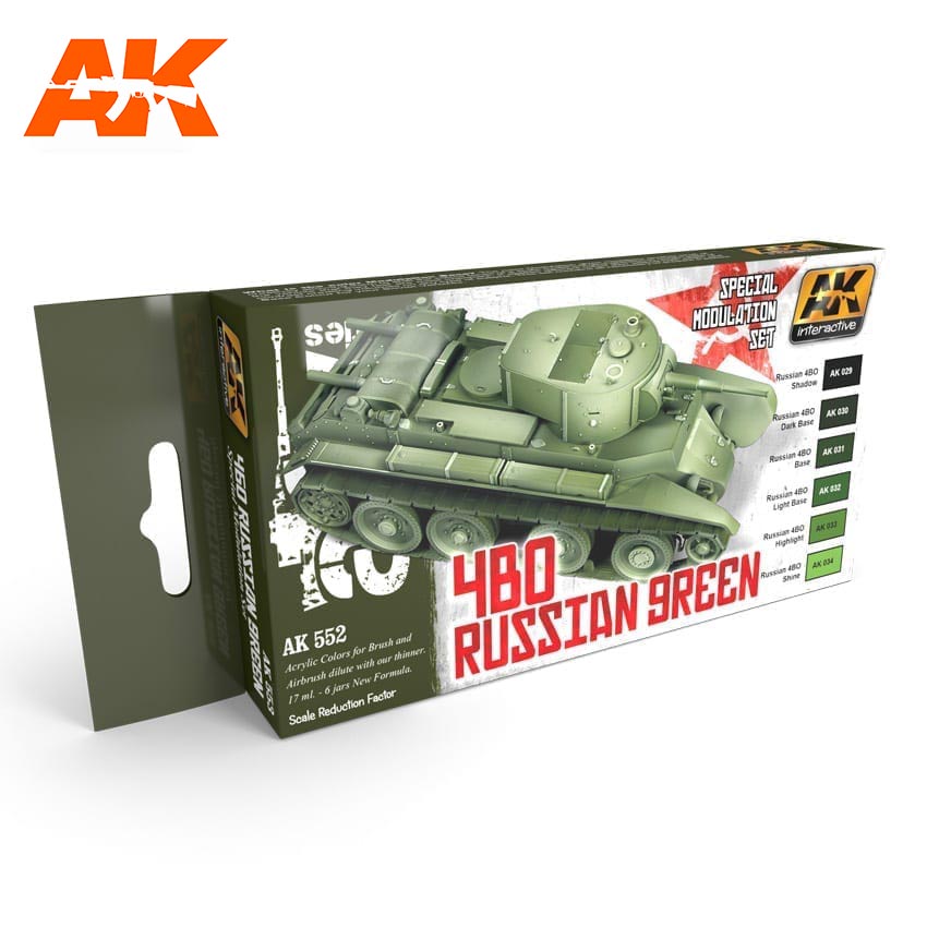 AK Interactive 4BO Russian Green Modulation Set | 8436535575539