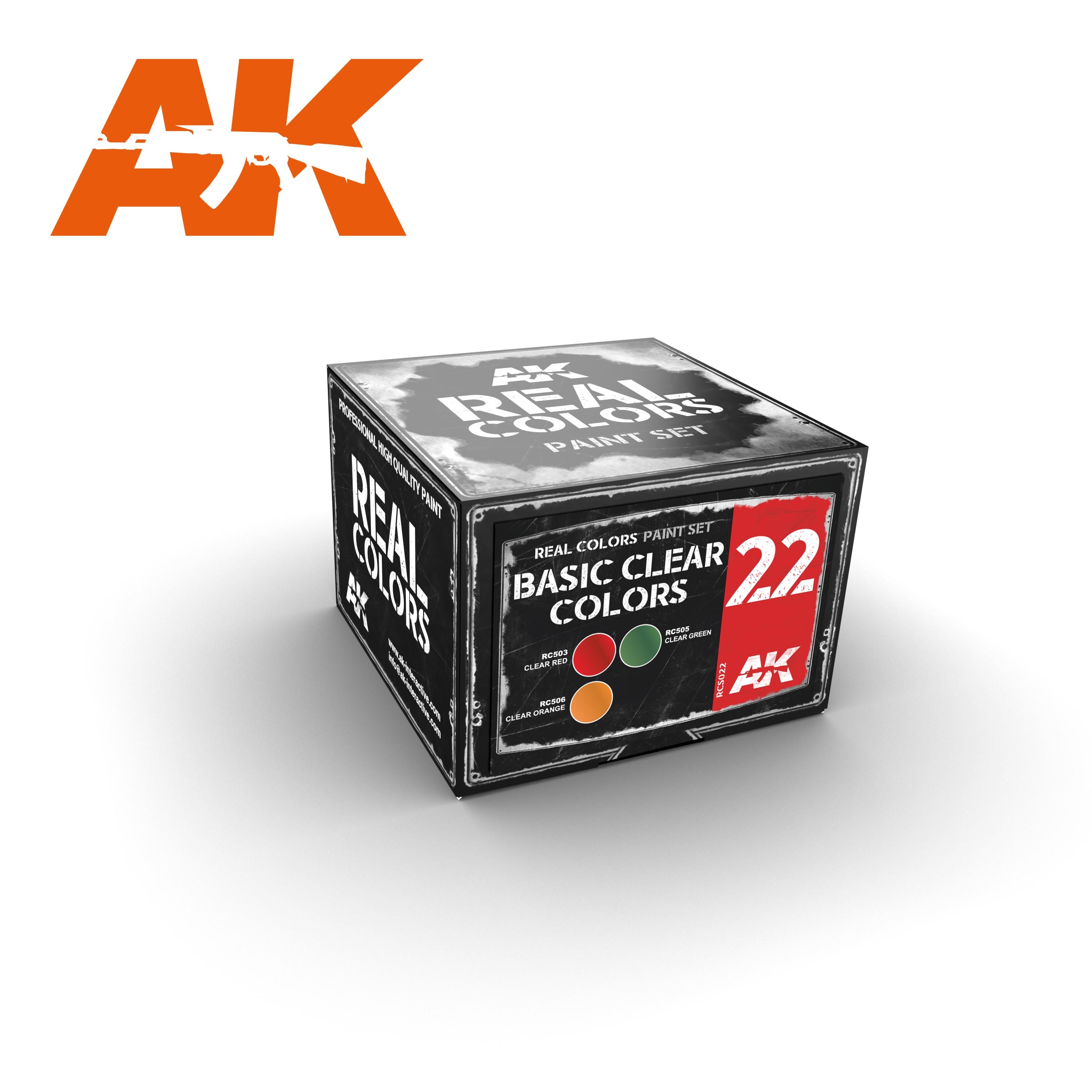 AK Interactive Real Colors Basic Clear Colors | 8436564924872