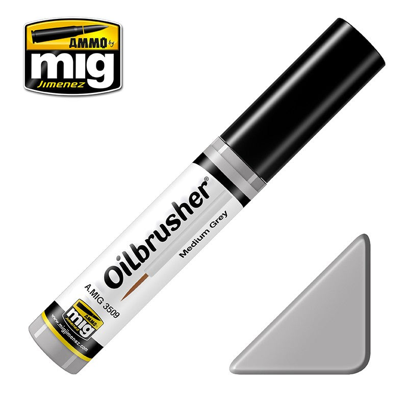 Ammo Mig Oilbrusher - Medium Grey | 8432074035091
