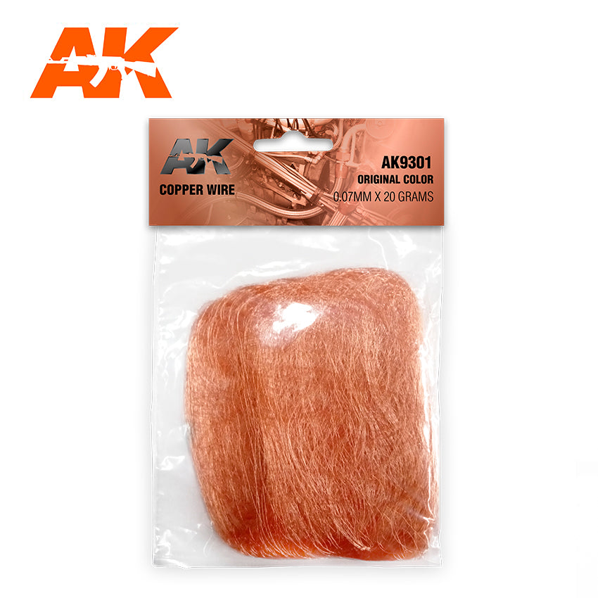 AK Interactive Copper Wire 0.07mm X 20 Grams Original Color | 8435568326682