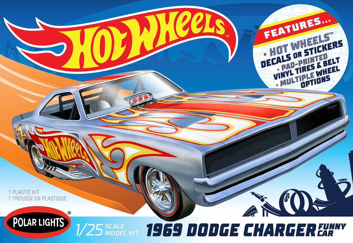 Polar Lights 1/25 1969 Dodge Charger Funny Car Hot Wheels | 849398047729
