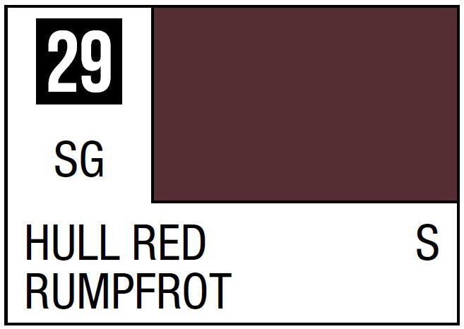 Mr Hobby Mr. Color 29 - Hull Red (Semi-Gloss/Ship) - 10ml | 4973028535877