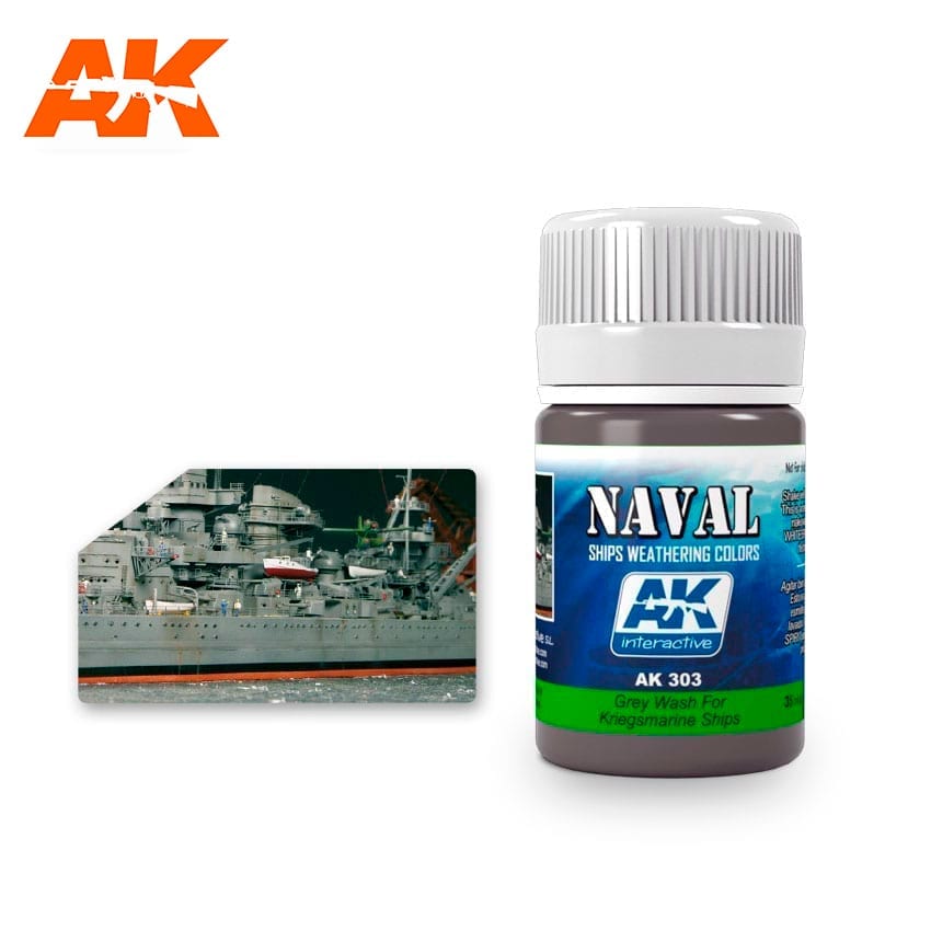 AK Interactive Grey Wash For Kriegsmarine Ships | 8436535573030