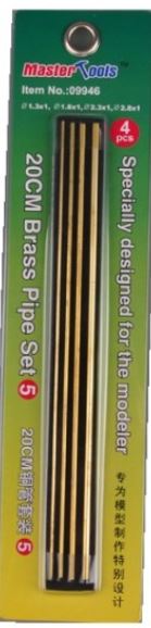 Master Tools 20cm Brass Pipe Set 5--1.3,1.8,2.3,2.8*4 | 9580208099460