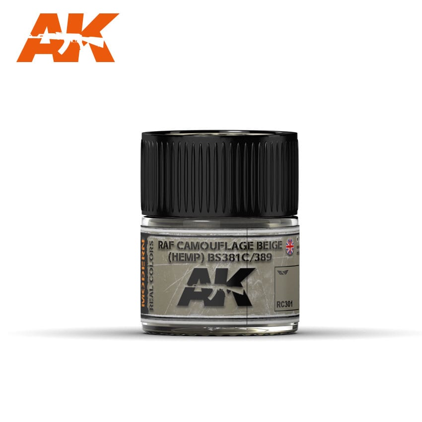 AK Interactive Real Colors RAF Camouflage Beige (HEMP) BS 381C/389 - 10ml | 8436564926029