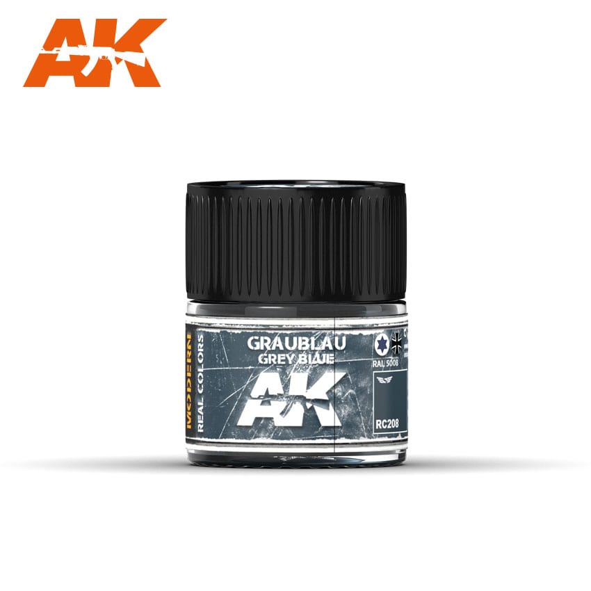 AK Interactive Real Colors Graublau-Grey Blue RAL 5008, 10ml | 8436564925091