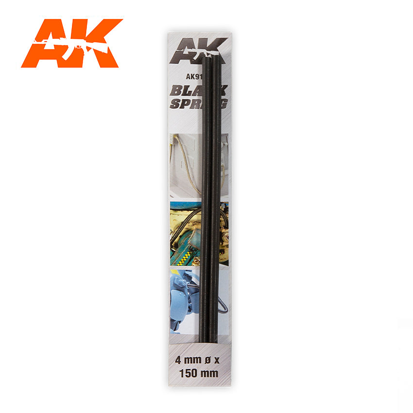 AK Interactive Black Spring 4mm | 8435568326286