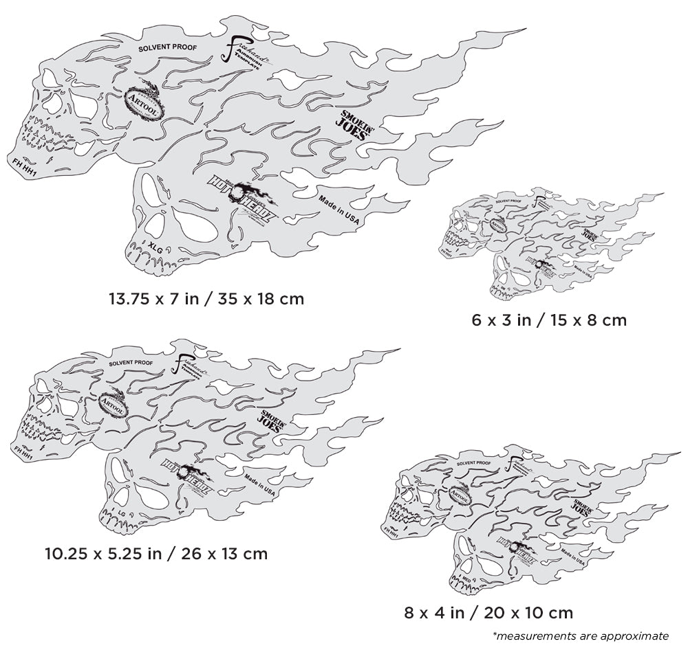 IWATA Artool Hot Headz Smokin' Joes Freehand Airbrush Template by Mike Lavallee | 758240004004