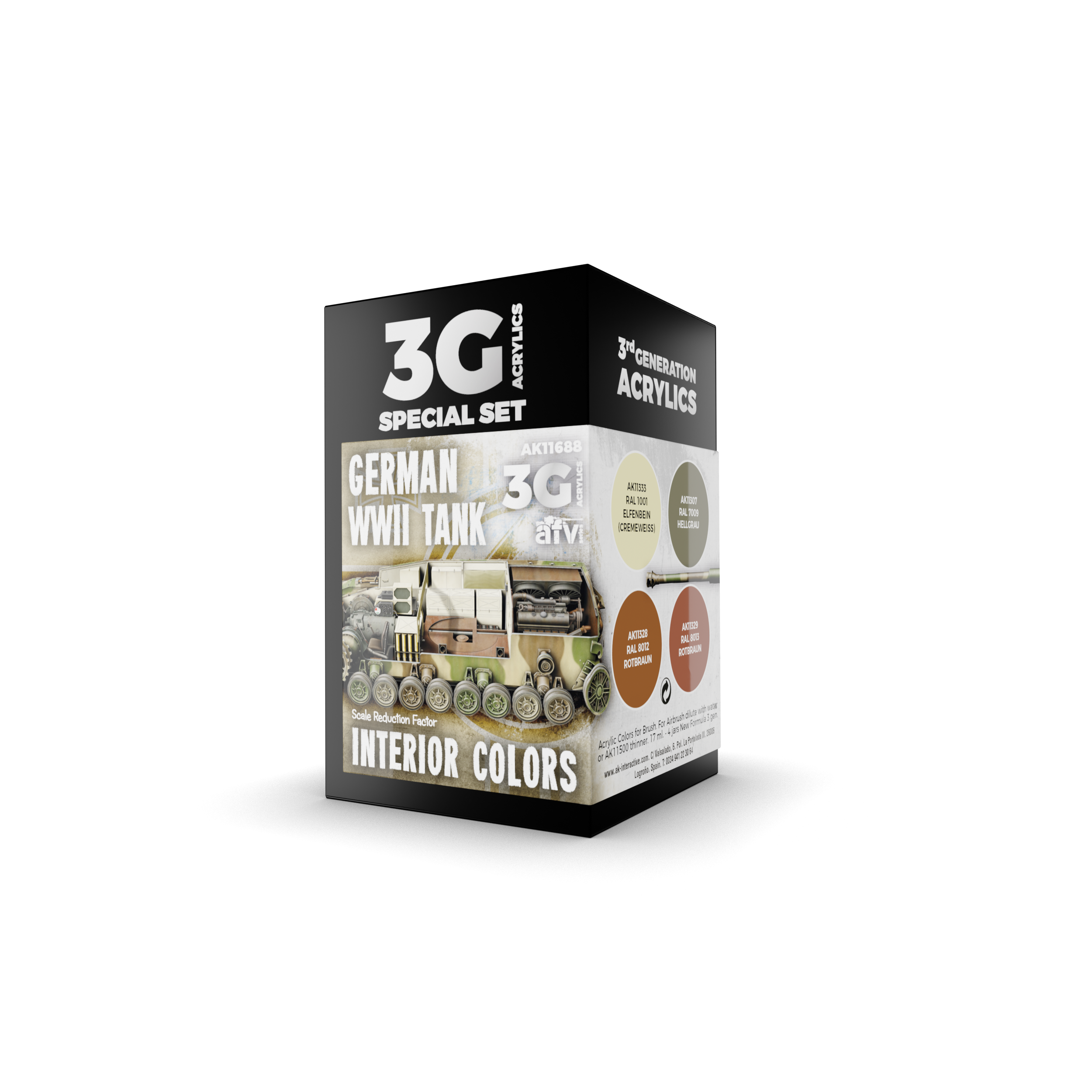 AK Interactive 3G WWII German Tank Interior Colors | 8435568312418