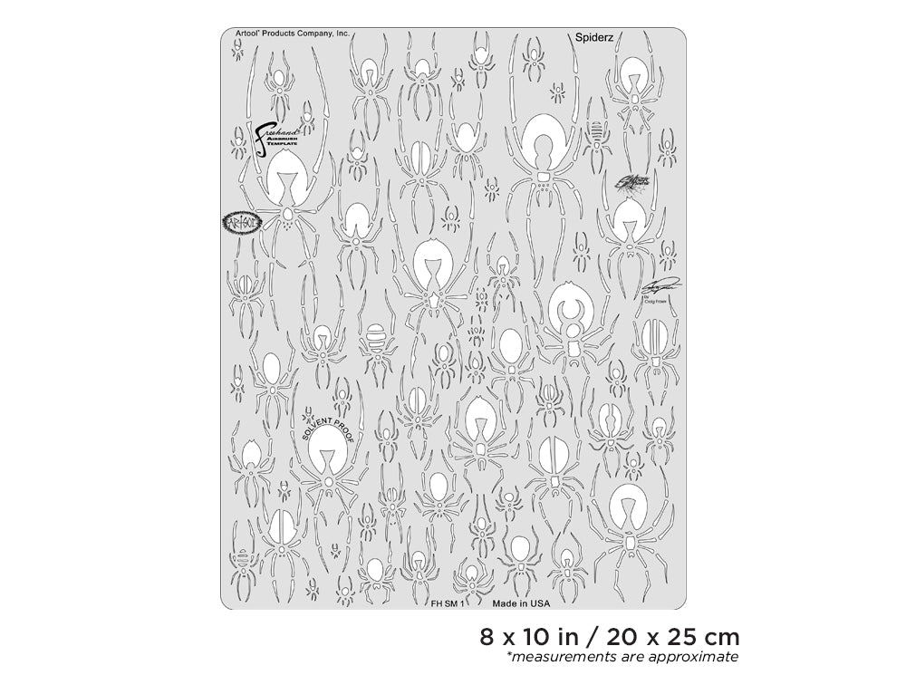IWATA Artool Spider Master Spiderz Freehand Airbrush Template by Craig Fraser | 758240150756