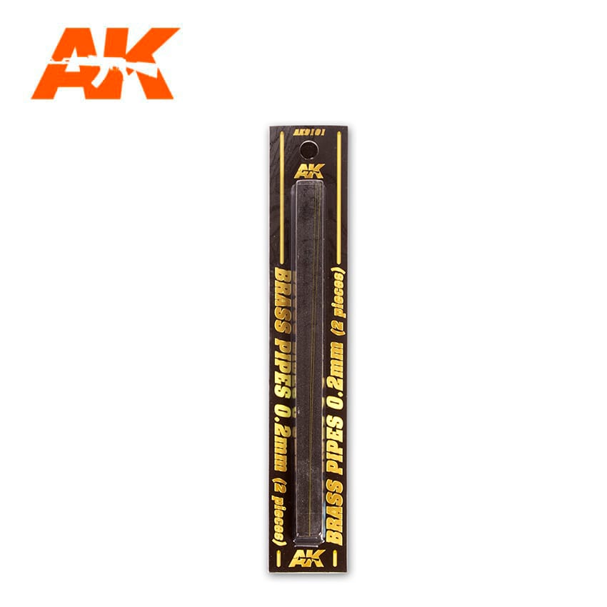 AK Interactive BRASS PIPES 0.2mm, 2 units | 8435568307070