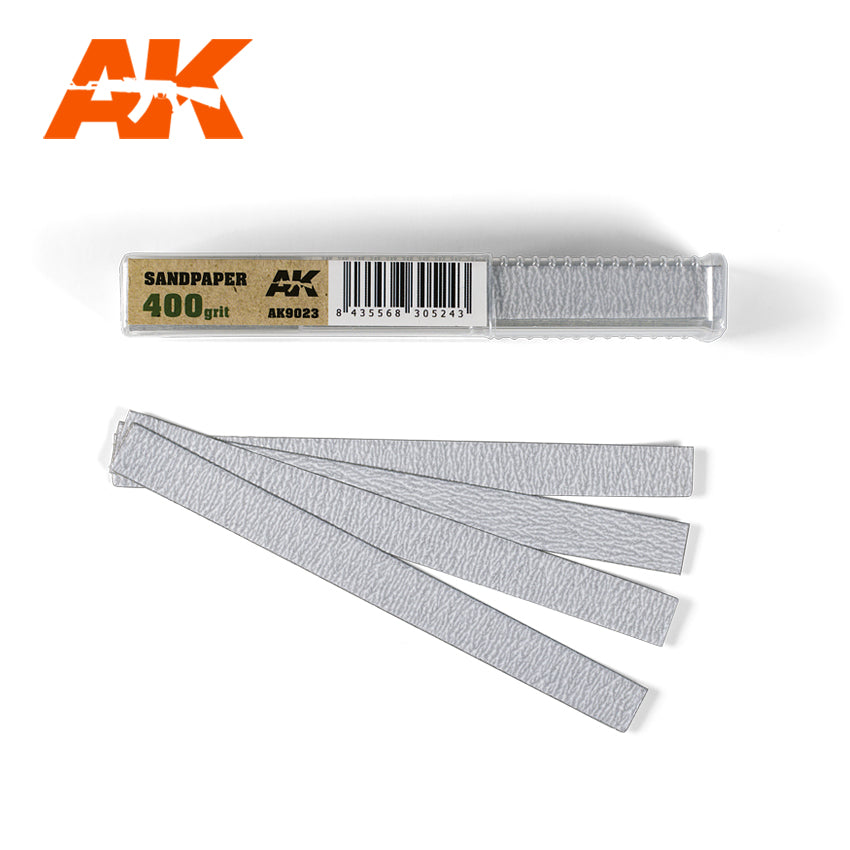 AK Interactive Dry Sandpaper 400 grit x 50 units | 8435568305243